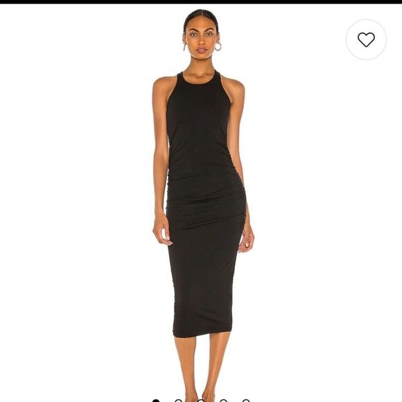 Michael Stars Racerback Midi Dress in Black - Picture 1 of 7